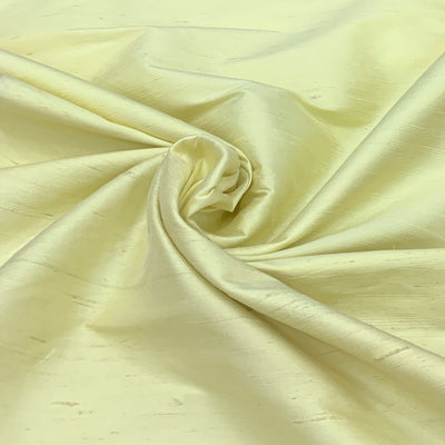 Tan Yellow Plain Raw Silk Fabric