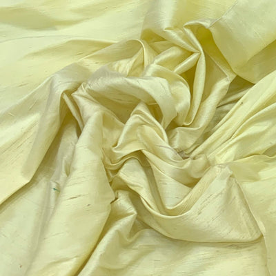 Tan Yellow Plain Raw Silk Fabric