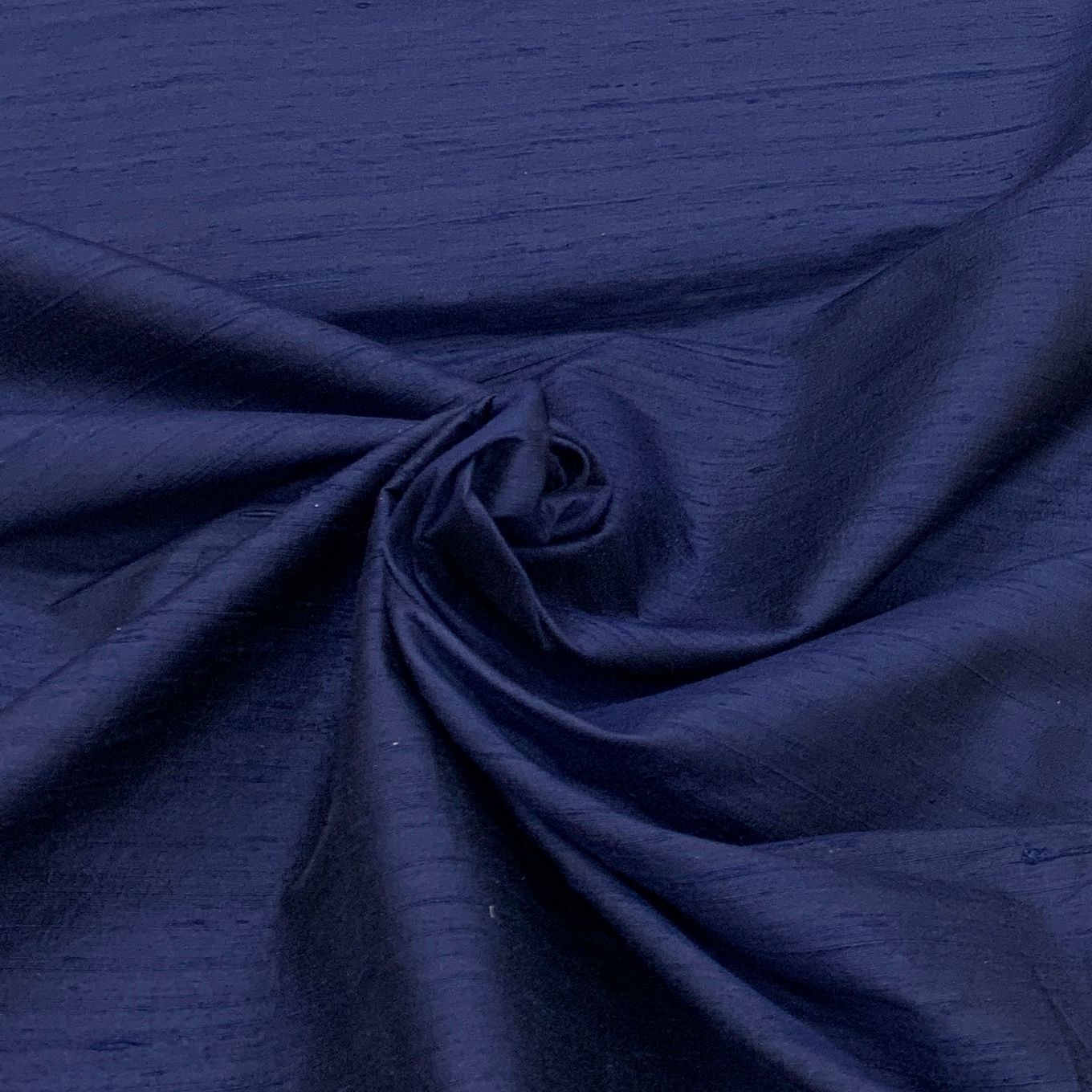 Admiral Blue Plain Raw Silk Fabric