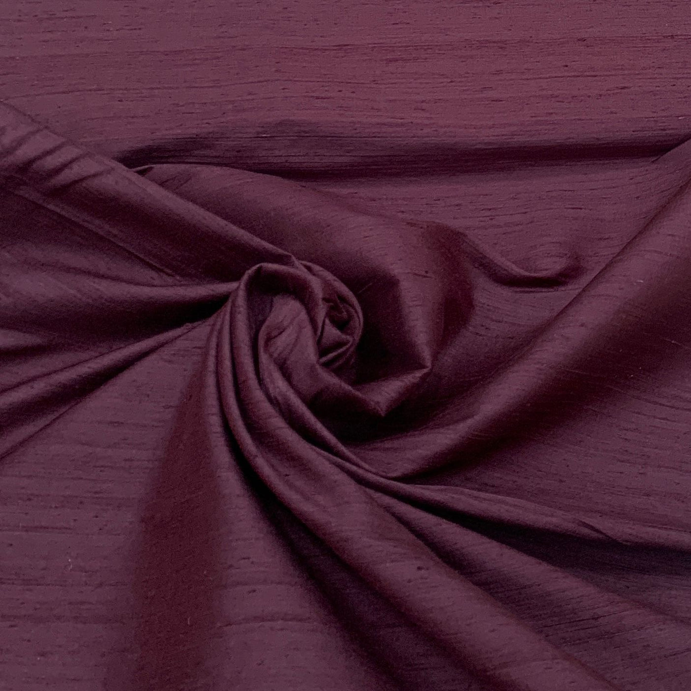 Wine Plain Raw Silk Fabric