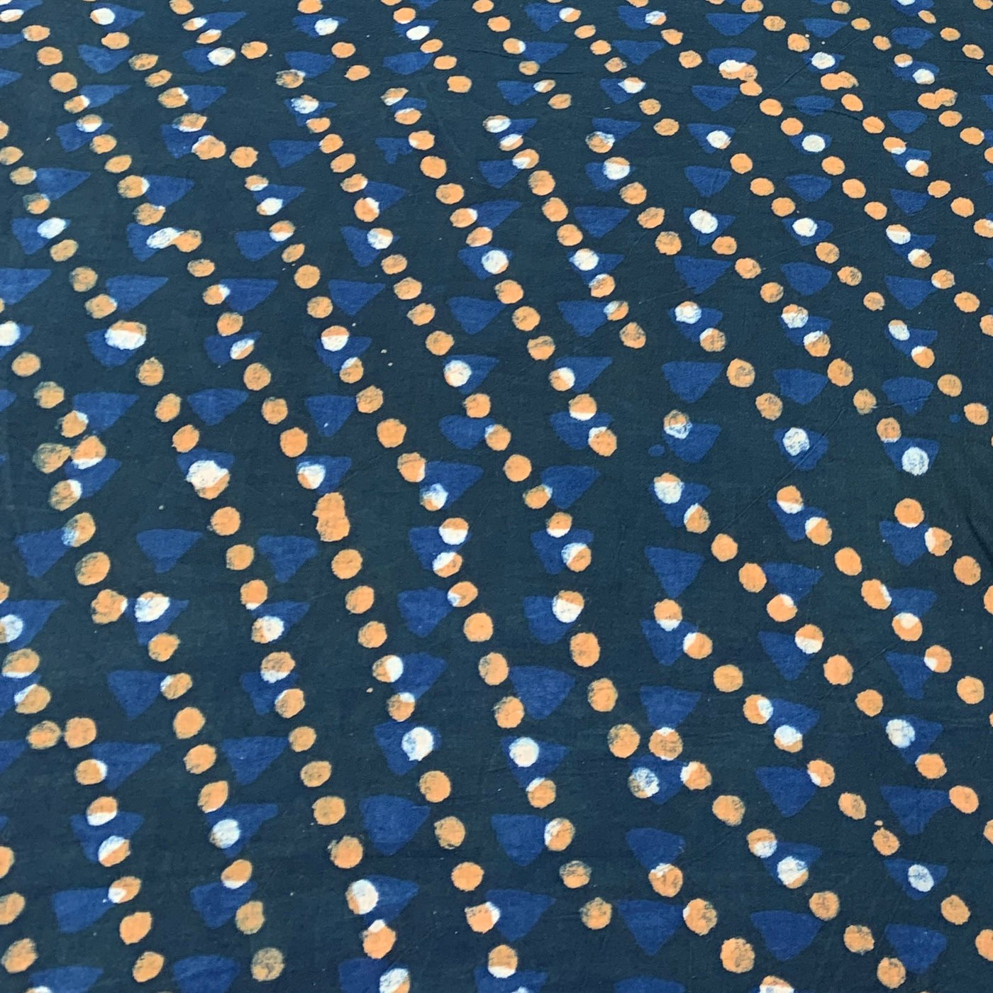 Blue Dot Indigo Design Cotton Printed Fabric