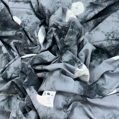 Grey Tie-dye Design Cotton Printed Fabric