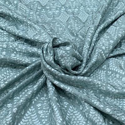Slub Silk Embroidery Fabric