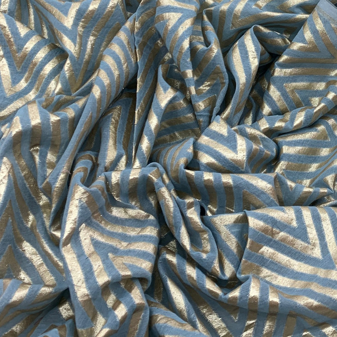 Chanderi Self Butti Brocade Fabric